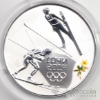 Россия 3 рубля 2014 Олимпиада в Сочи Лыжное двоеборье СПМД