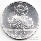 Италия 2000 лир 1998 2000 лет Христианству
