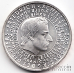 Германия 10 евро 2005 200 лет со дня смерти Ф. Шиллера