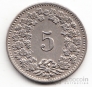 Швейцария 5 раппенов 1898