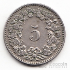 Швейцария 5 раппенов 1904