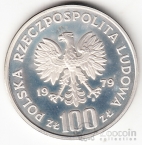 Польша 100 злотых 1979 Косуля