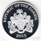 Гамбия 20 даласи 2015 Элвис Пресли