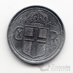 Исландия 25 аурар 1942