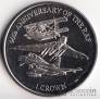 Фолклендские острова 1 крона 2008 90 лет авиации
