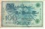 Германия 100 марок 1908 Зеленый номер