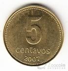 Аргентина 5 сентаво 2007