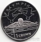 Остров Мэн 1 крона 2012 Олимпийские игры в Лондоне - плавание