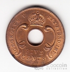Брит. Восточная Африка 5 центов 1933
