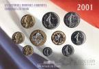 Франция набор 10 монет 2001 (блистер)