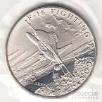 Маршалловы острова 5 долларов 1995 Самолет F-16 Falcon