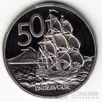 Новая Зеландия 50 центов 1987 Корабль (Proof)