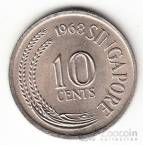 Сингапур 10 центов 1967-1983