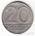 Польша 20 злотых 1989-1990
