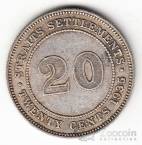 Стрейтс-Сеттлментс 20 центов 1935