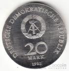 ГДР 20 марок 1982 Клара Цеткин