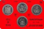 Остров Мэн набор 4 монеты 1984 Гербы (коробка)