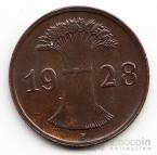 Германия 1 пфенниг 1928 F