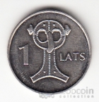 Латвия 1 лат 2007 Застежка