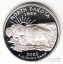 США 25 центов 2006 Штаты США - North Dakota (серебро, S)