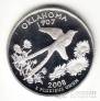 США 25 центов 2008 Штаты США - Oklahoma (серебро, S)