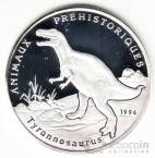Бенин 1000 франков 1994 Динозавр - Тиранозавр
