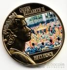 Гернси 50 пенсов 2014 События - Коронация (цветная)