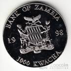 Замбия 1000 квача 1998 Принцесса Диана №1