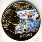 Джерси 50 пенсов 2014 События при Елизавете - Олимпийские игры в Лондоне (цветная)