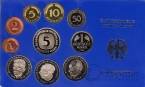 ФРГ набор 10 монет 1980 J (Коробка, Proof)