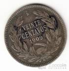 Чили 20 сентаво 1909