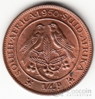 ЮАР 1/4 пенни 1950 (UNC)