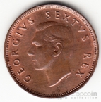 ЮАР 1/4 пенни 1950 (UNC)