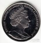 Брит. Виргинские острова 1 доллар 2006 Теракт 11 сентября 2001