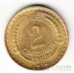 Чили 2 сентезимо 1965-1970