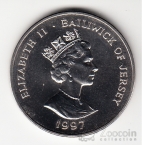 Джерси 5 фунтов 1997 50 лет Свадьбы