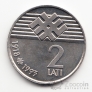 Латвия 2 лата 1993 75 лет Независимости