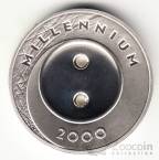 Латвия 1 лат 1999 Миллениум