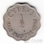 Кипр 1/2 пиастра 1938
