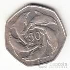 Гибралтар 50 пенсов 1997 Дельфины