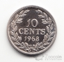 Либерия 10 центов 1968