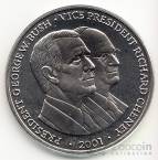 Либерия 5 долларов 2001 Джордж Буш старший и Ричард Чейни