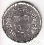 Швейцария 5 франков 1975