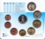 Словакия набор 8 монет евро 2011 с жетоном Чемпионат Мира по хоккею (блистер)