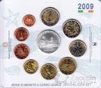 Италия набор 10 монет евро 2009 с серебром (блистер)