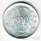 Турция 1500 лир 1981 FAO
