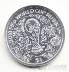 Соломоновы острова 1 доллар 2018 Чемпионат мира по футболу FIFA 2018 в России - Кубок (серебро, карта)
