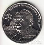 Сьерра-Леоне 1 доллар 2005 Папа Римский Бенедикт XVI - профиль