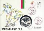 Болгария 500 лева 1994 Чемпионат по футболу в США (конверт с маркой)