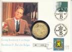 Бельгия 250 франков 1976 Belgen 25 лет Правления (Конверт с маркой)